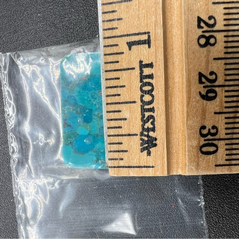 Composite Turquoise Rectangular Cabochon Blue Mos… - image 4
